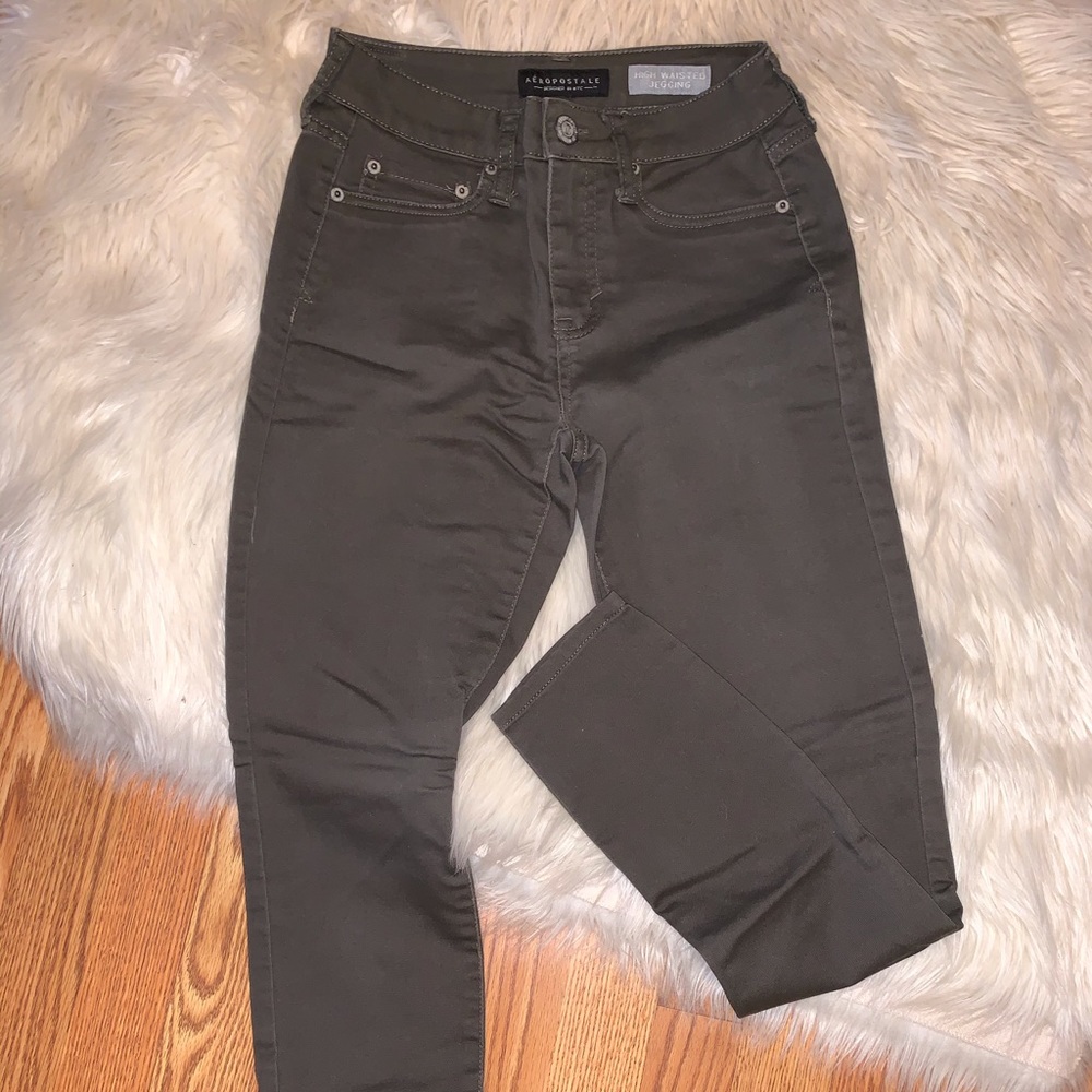 High Waisted Olive Jeggings